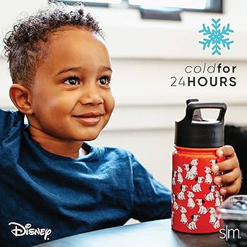 Simple Modern Disney Mickey Mouse Kids Water Bottle with Straw Lid | Reusable Insulated Stainless... | Amazon (US)