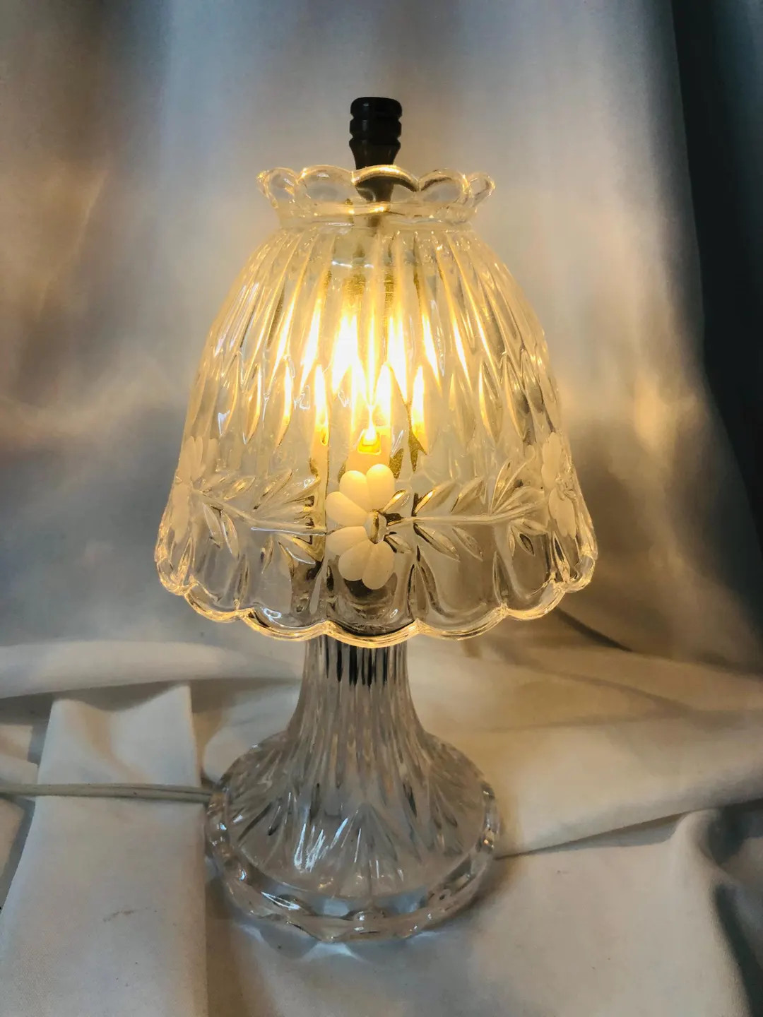 Vintage Princess House Crystal Lamp – Etched Daisy, Scalloped Shade - Etsy | Etsy (US)