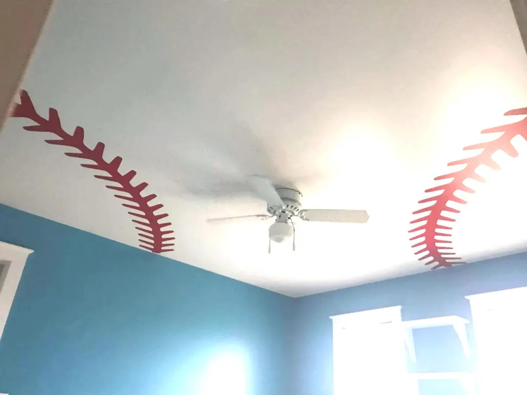 Baseball Stitching Stitches Wall Decal Ceiling Boys Bedroom Playroom Girls Softball Laces Sport D... | Etsy (US)
