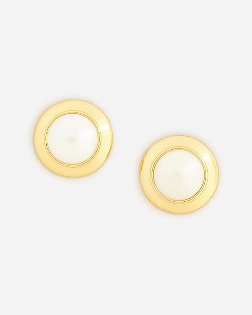Domed pearl stud earrings | J. Crew US