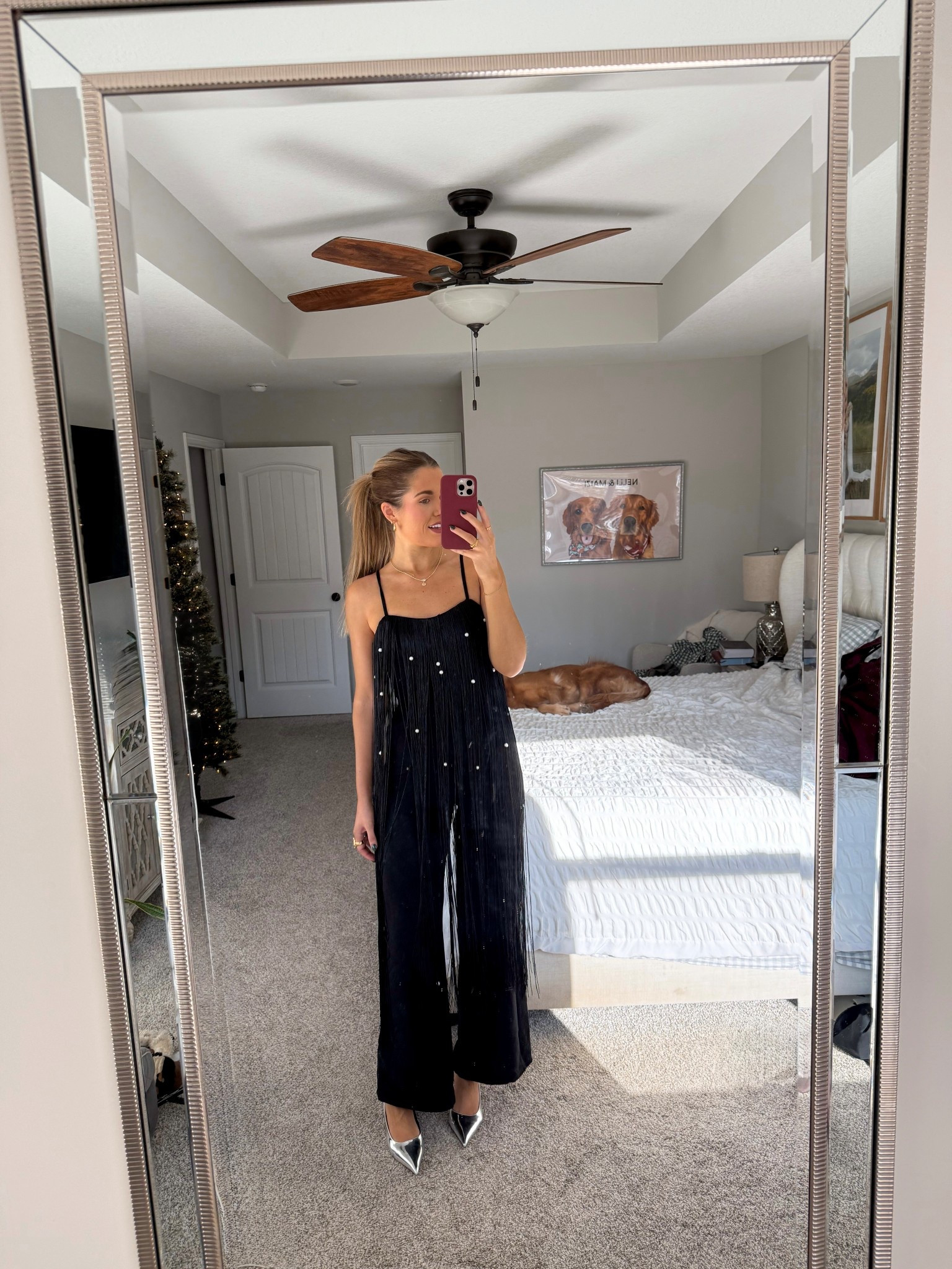 jumpsuit in a size 4! if you’re over 5’10 it may be a little short in your torso depending on your build :) new year’s eve outfit christmas work party outfit 

#LTKTall #LTKHoliday #LTKootd