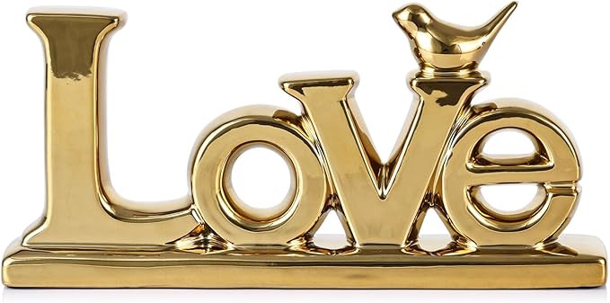 Love Sign Decoration - Gold Bird Sculpture Personalized Love Decor for Home, Living Room, Bedroom... | Amazon (US)