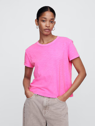 ForeverSoft Shrunken Crewneck T-Shirt | Gap Factory