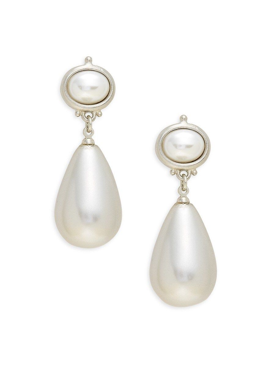 Kenneth Jay Lane Women's Rhodium Plated Drop Earrings - Silver | Saks Fifth Avenue OFF 5TH