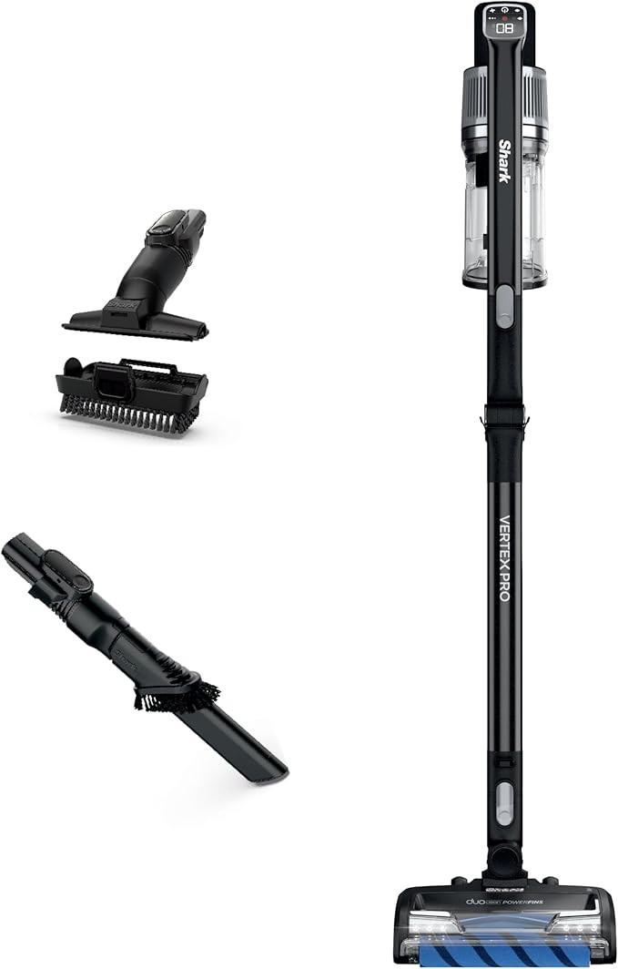 Shark IZ682H Vertex Pro Lightweight Cordless Stick Vacuum with DuoClean PowerFins, Black/Silver | Amazon (US)