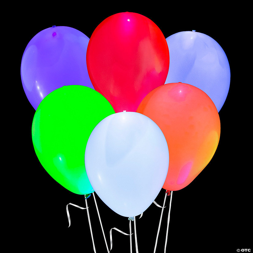Light-Up 9" Latex Balloon Assortment - 12 Pc. | Oriental Trading Company
