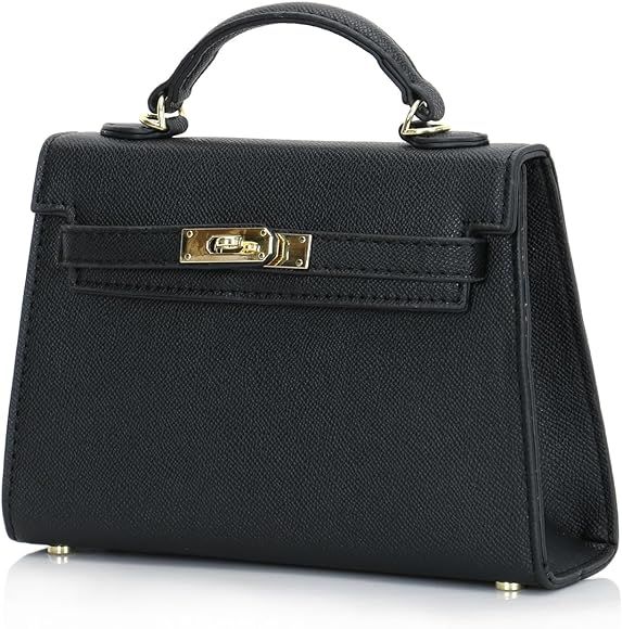 Womens Mini Leather Satchel Bags 9 * 2.5 * 5.5in Shoulder Purses Top Handle Handbags Ladies Desig... | Amazon (DE)