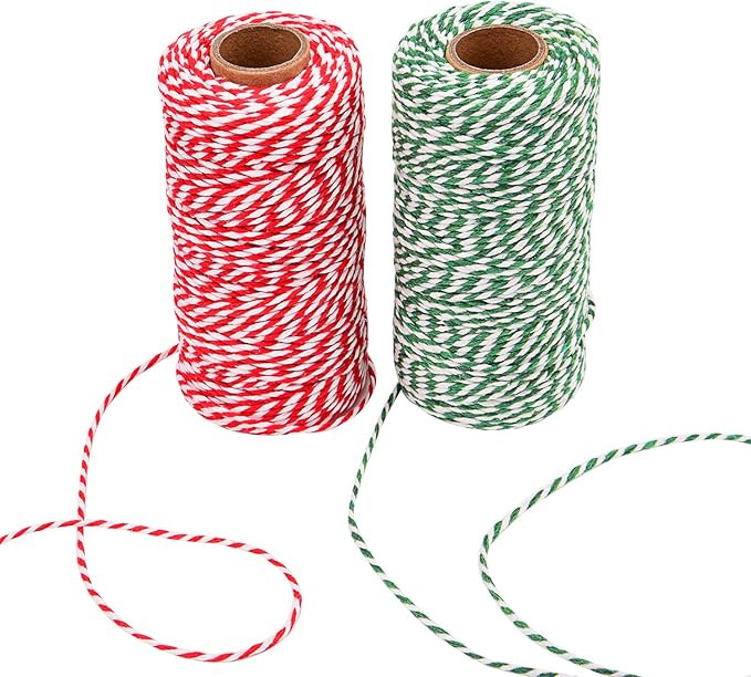 Sunmns Christmas Twine Cotton String Rope Cord for Gift Wrapping, Arts Crafts, 656 Feet (Multicol... | Amazon (US)