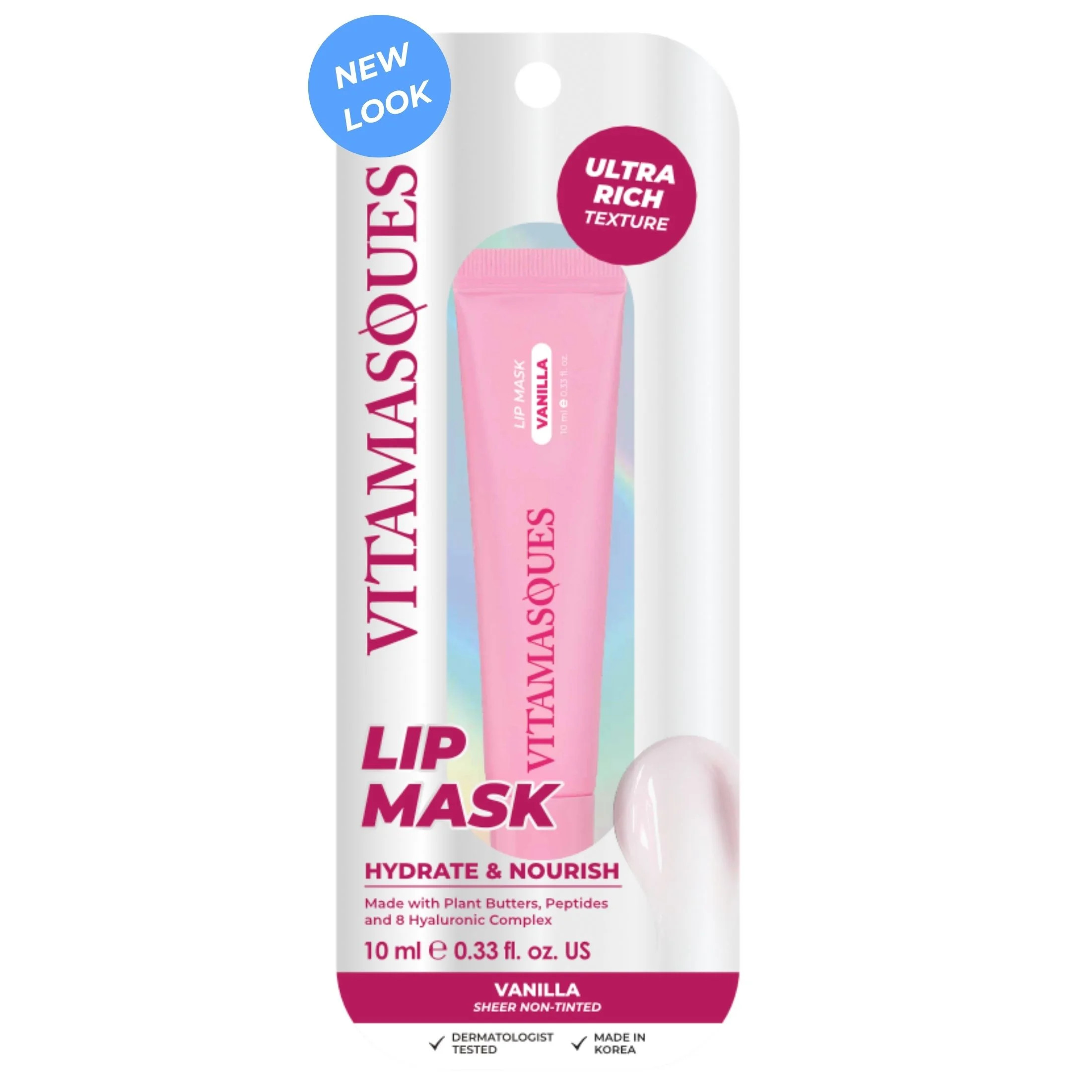 Vitamasques Overnight Lip Mask Plump & Repair, for All Skin Types, Vanilla, One Count (10 ml) | Walmart (US)