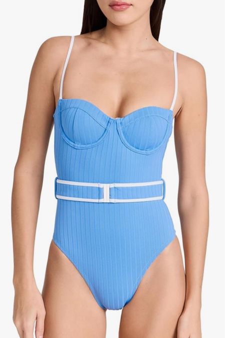 One piece belted swimsuit 

#LTKSwim #LTKOver40