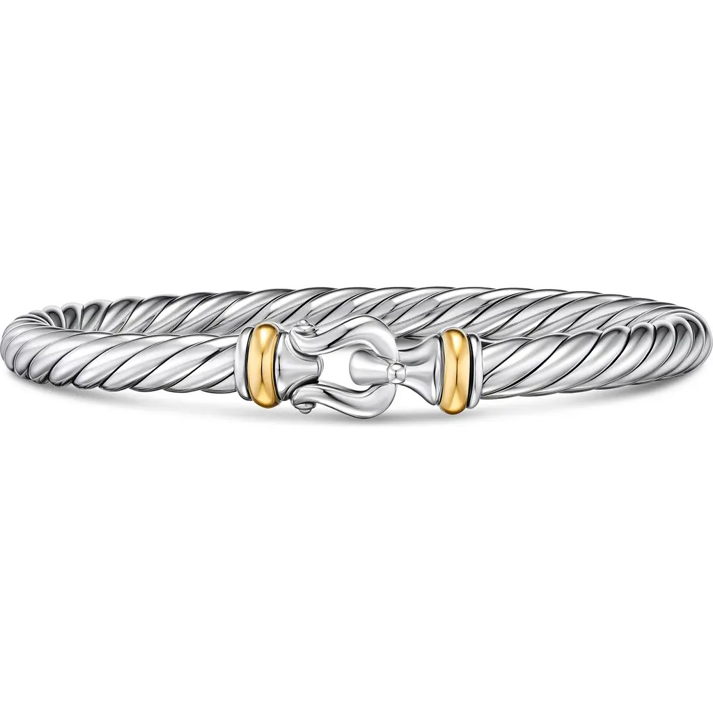 David Yurman Cable Flex Buckle Bracelet in Silver at Nordstrom, Size Medium | Nordstrom