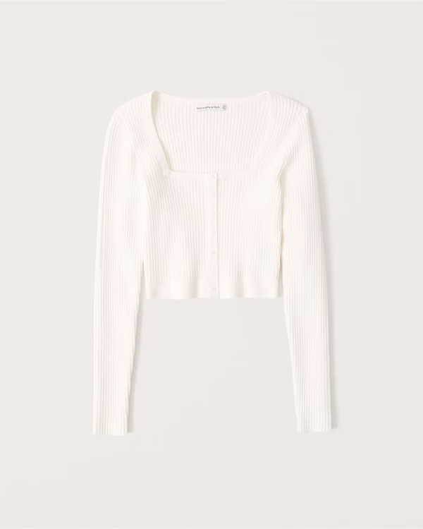 Ribbed Squareneck Sweater | Abercrombie & Fitch (US)