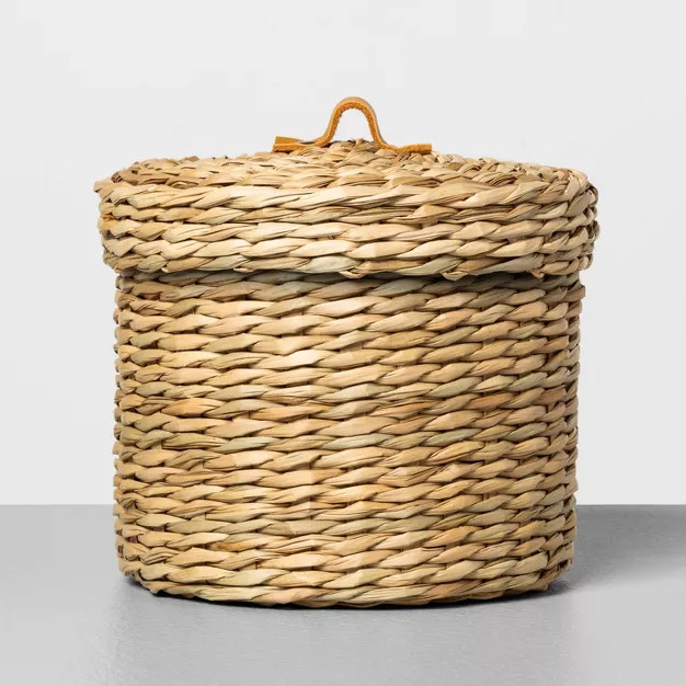 Woven Bath Storage Canister Beige - Hearth & Hand™ with Magnolia | Target