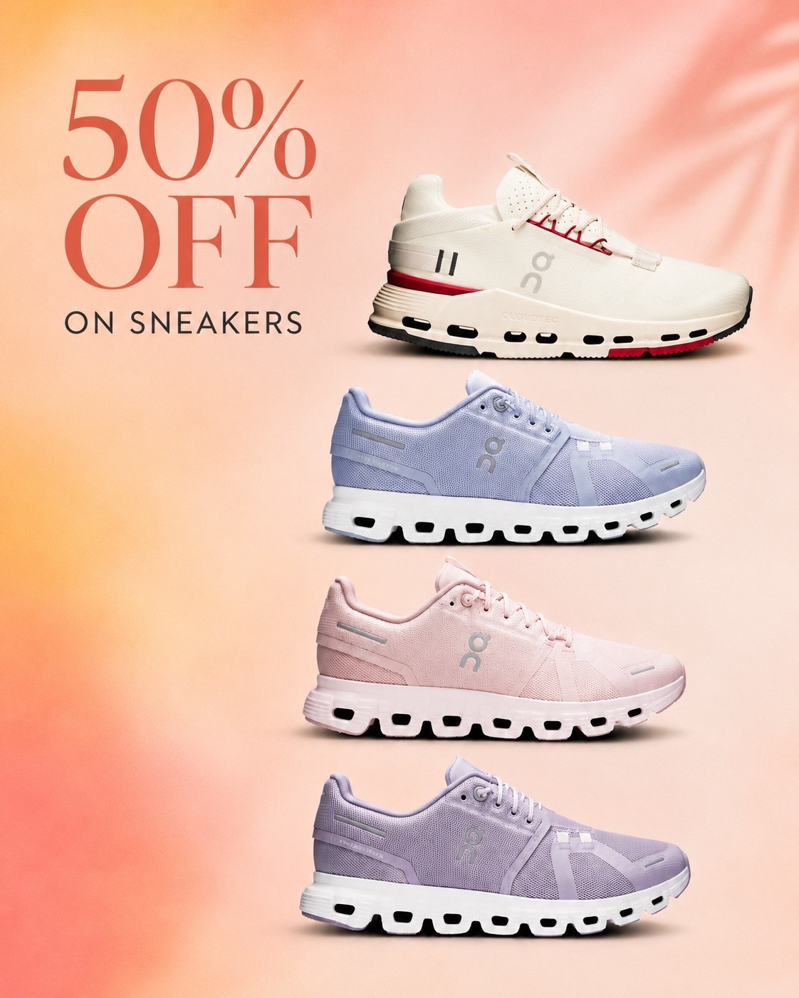 50% off ON sneakers

#LTKSaleAlert #LTKActive