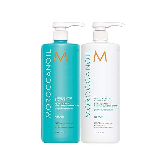 Amazon.com: Moroccanoil Moisture Repair Shampoo and Conditioner Bundle, 33.8 Fl. Oz Set : Beauty ... | Amazon (US)