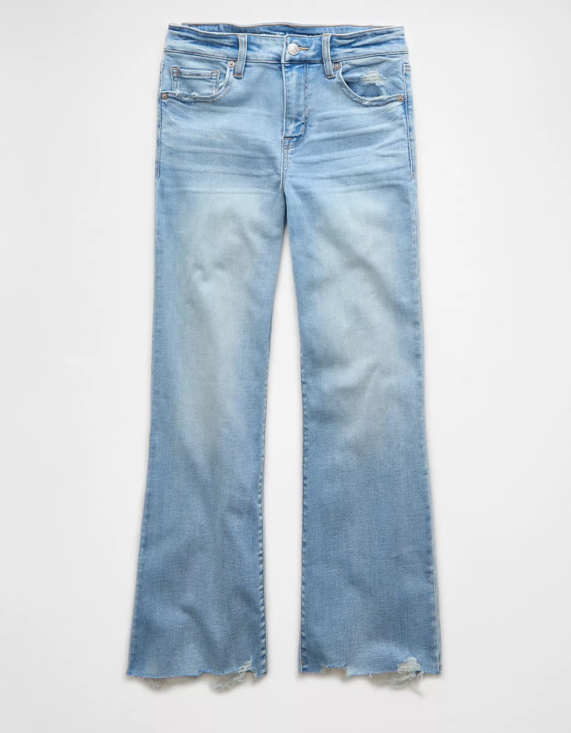 AE Next Level High-Waisted Kick Bootcut Crop Jean | American Eagle Outfitters (US & CA)