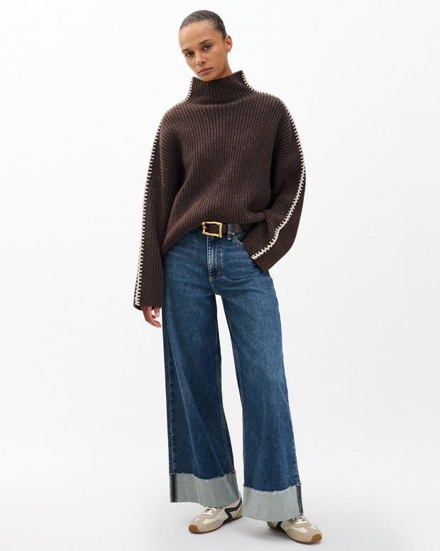 Sofie Cuffed Wide-Leg Jeans | rag & bone