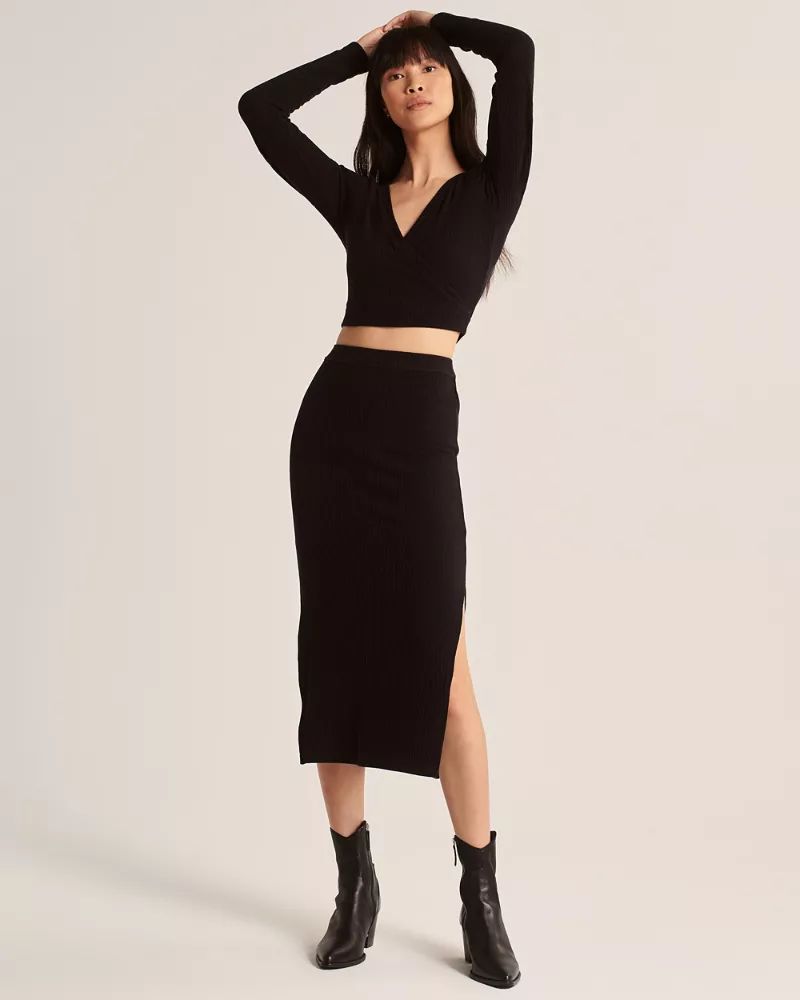 Knit Midi Skirt | Abercrombie & Fitch US & UK