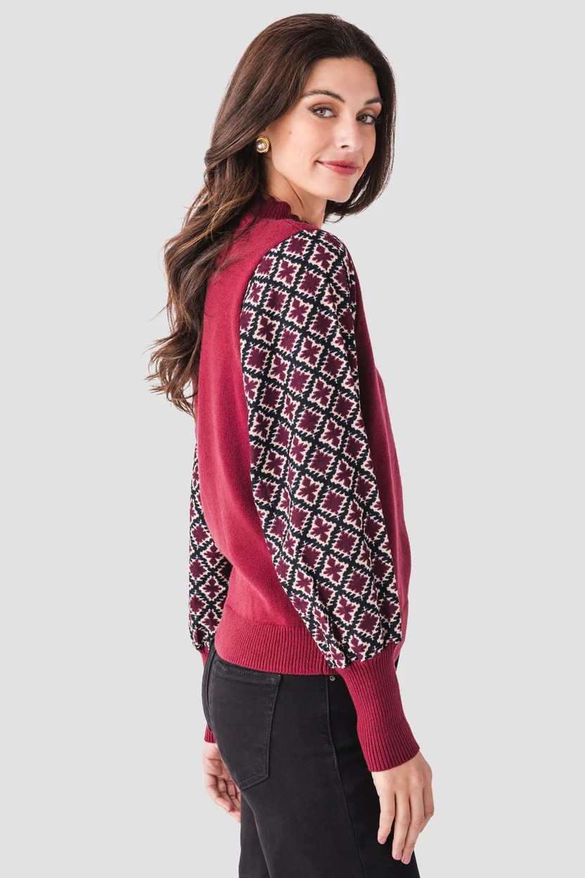 THML Mixed Media Knit Top | Social Threads