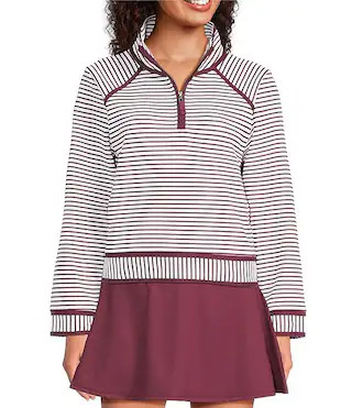 Addison Bay Bainbridge Stand Collar Long Sleeve Quarter-Zip Sweatshirt | Dillard's | Dillard's