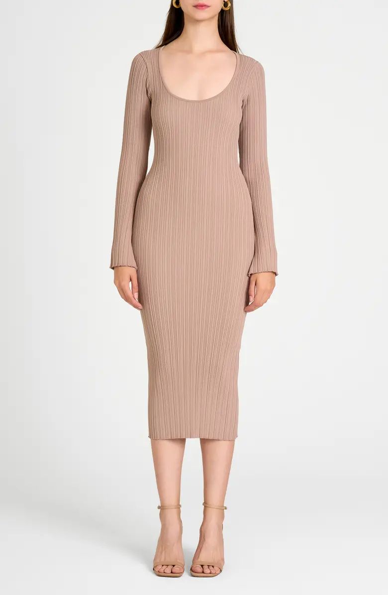 WAYF Alexi Long Sleeve Rib Dress | Nordstrom | Nordstrom