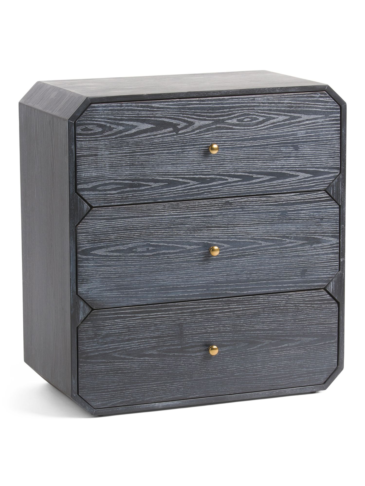 Rounded 3 Drawer Side Table | Marshalls