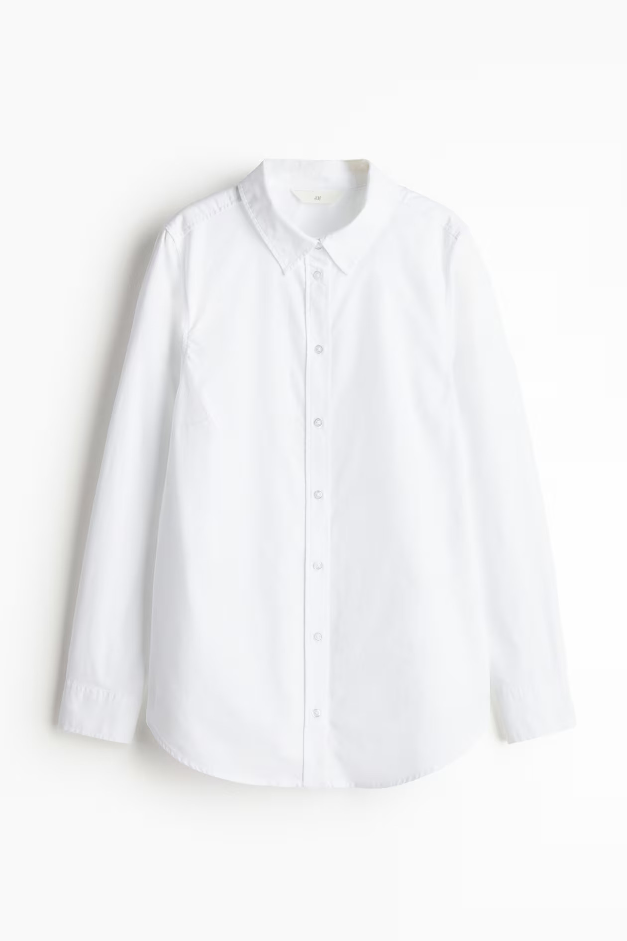 Camisa Oxford entallada - Blanco - MUJER | H&M ES | H&M (FR, IT, ES, PT, BE)