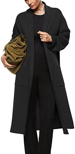 Womens Long Sleeve Maxi Cardigan Open Front Oversized Knitted Sweater Coat Casual Lapel Warm Over... | Amazon (US)