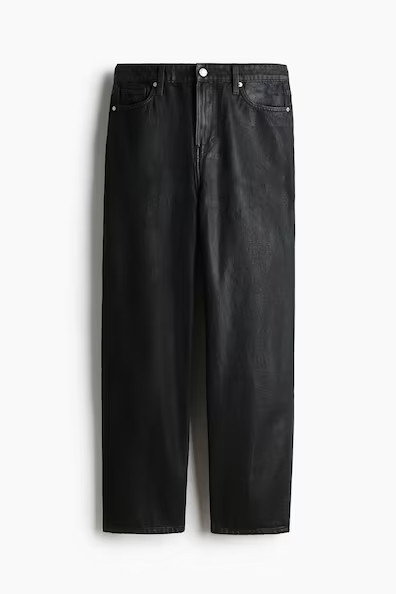 H & M - High Rise Barrel Leg Jeans - Black | H&M (US + CA)