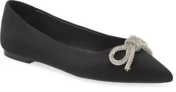 Elina Crystal Bow Ballet Flat (Women) | Nordstrom