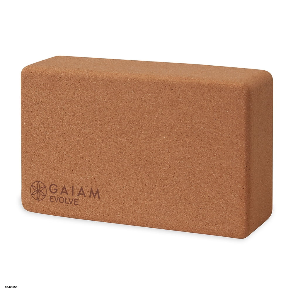 Evolve by Gaiam Cork Yoga Brick, Made from Sturdy Sustainable Cork, 3 In. Thickness - Walmart.com | Walmart (US)