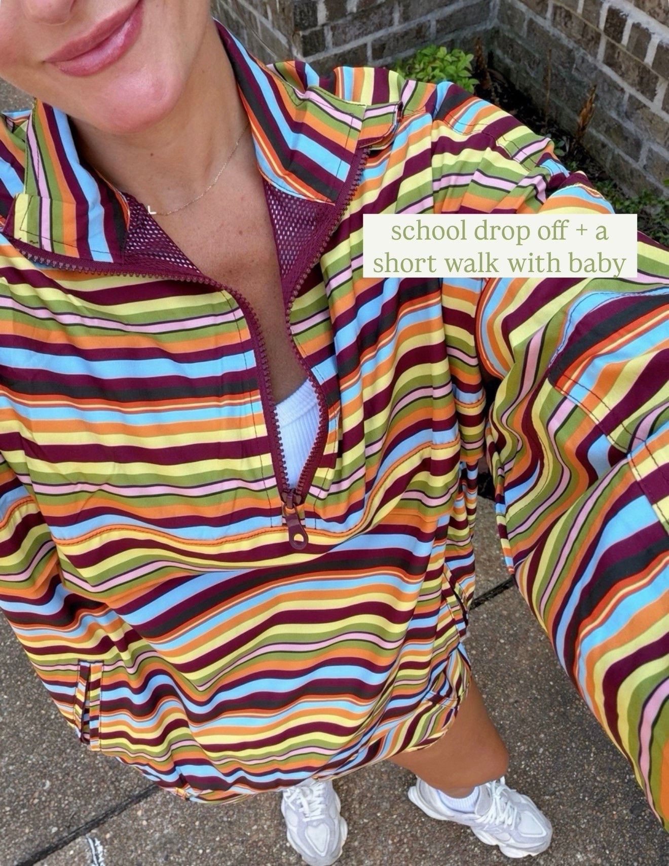 What I’m wearing postpartum! Wearing a small in the top + bottom