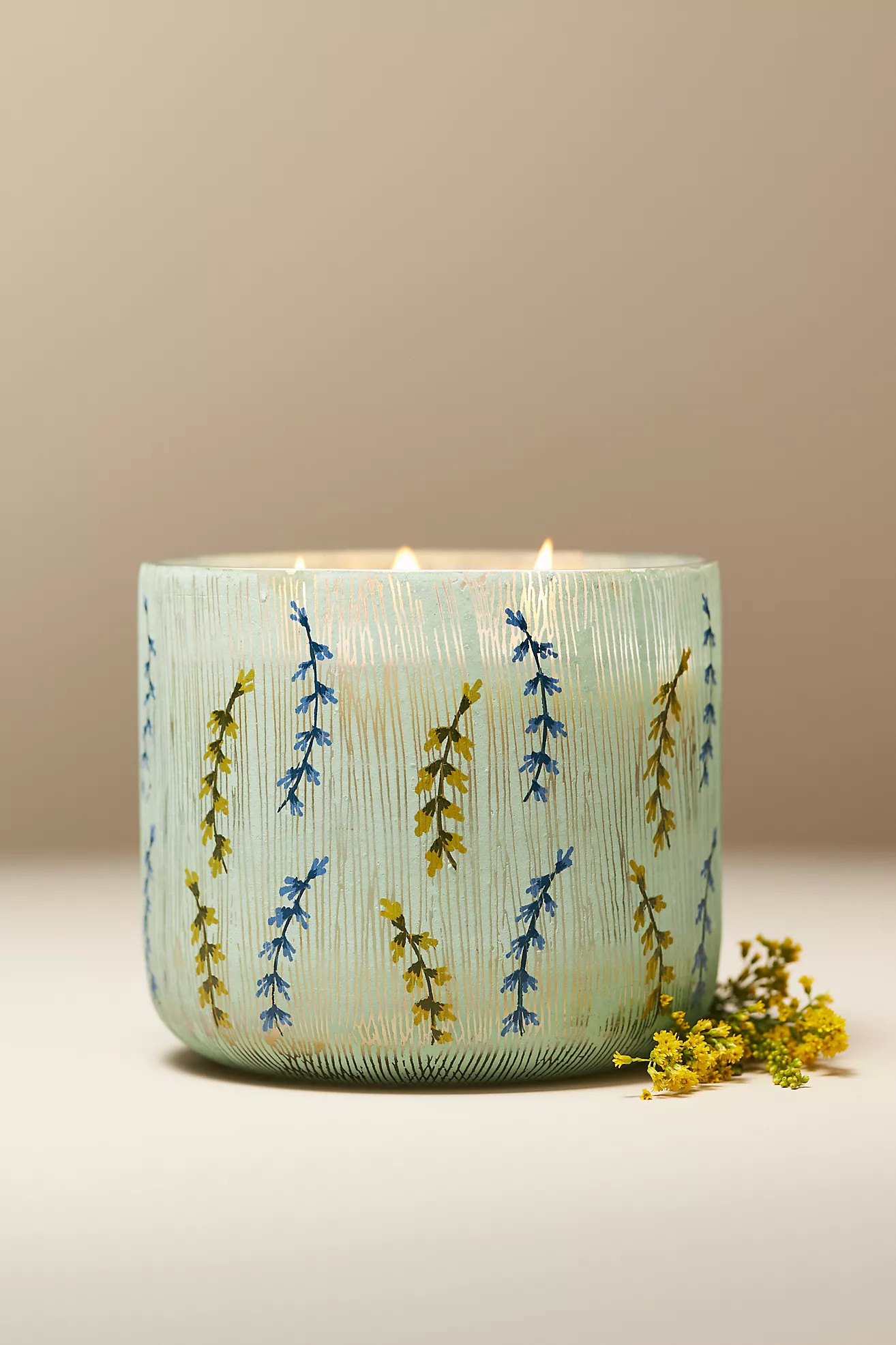 Astrid Fresh Azure Coastline Glass Candle | Anthropologie (US)