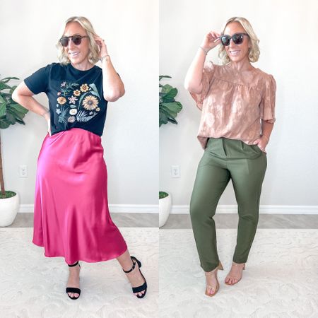 Peepers sunglasses: (code LESLIEJULY for 15% off)
1st - Neptune
2nd - First Class (polarized)
Outfits:
Tee - size medium.
Slip skirt - size medium.
Blouse - size small.
Pants - size medium.


#LTKstyletip #LTKunder50 #LTKworkwear