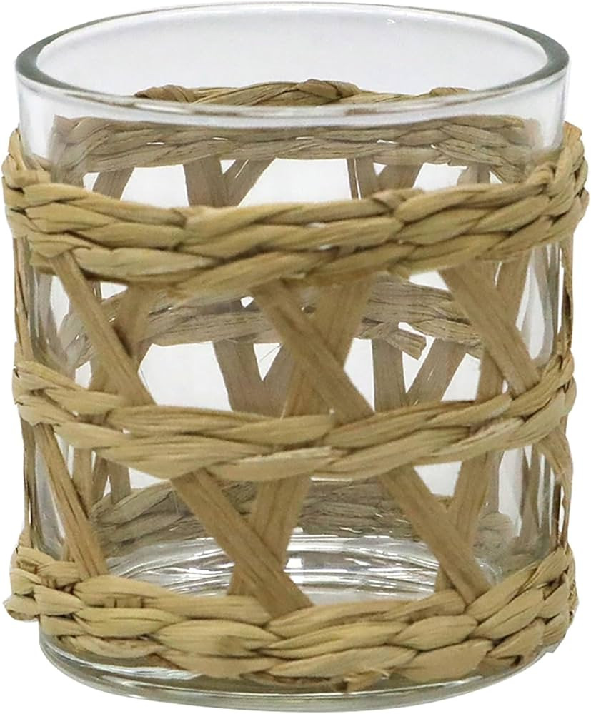 Celebrate It Seagrass & Glass Cups, 4ct.,"Kitchen Supplies for Home and Party Decor | Amazon (US)