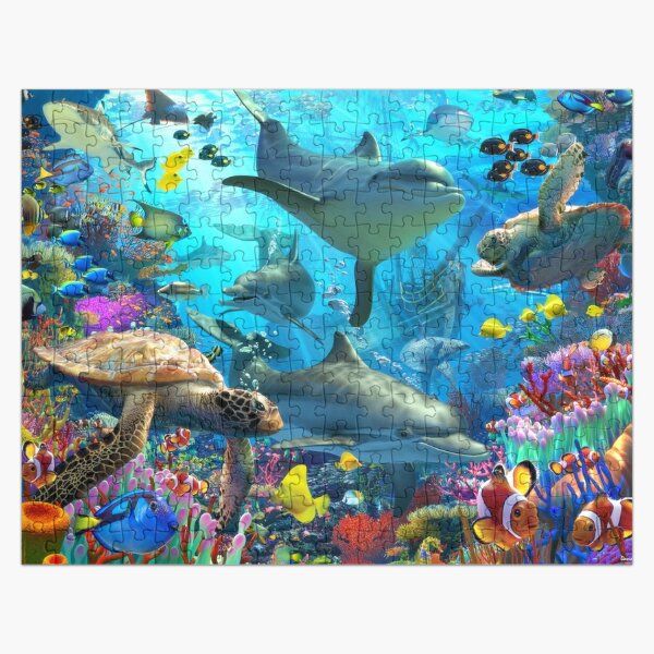 Dolphin Playground Jigsaw Puzzle by David Penfound | Redbubble (US)