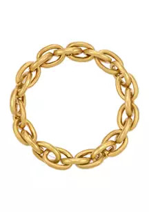 Gold Tone Chain Link Stretch Bracelet | Belk