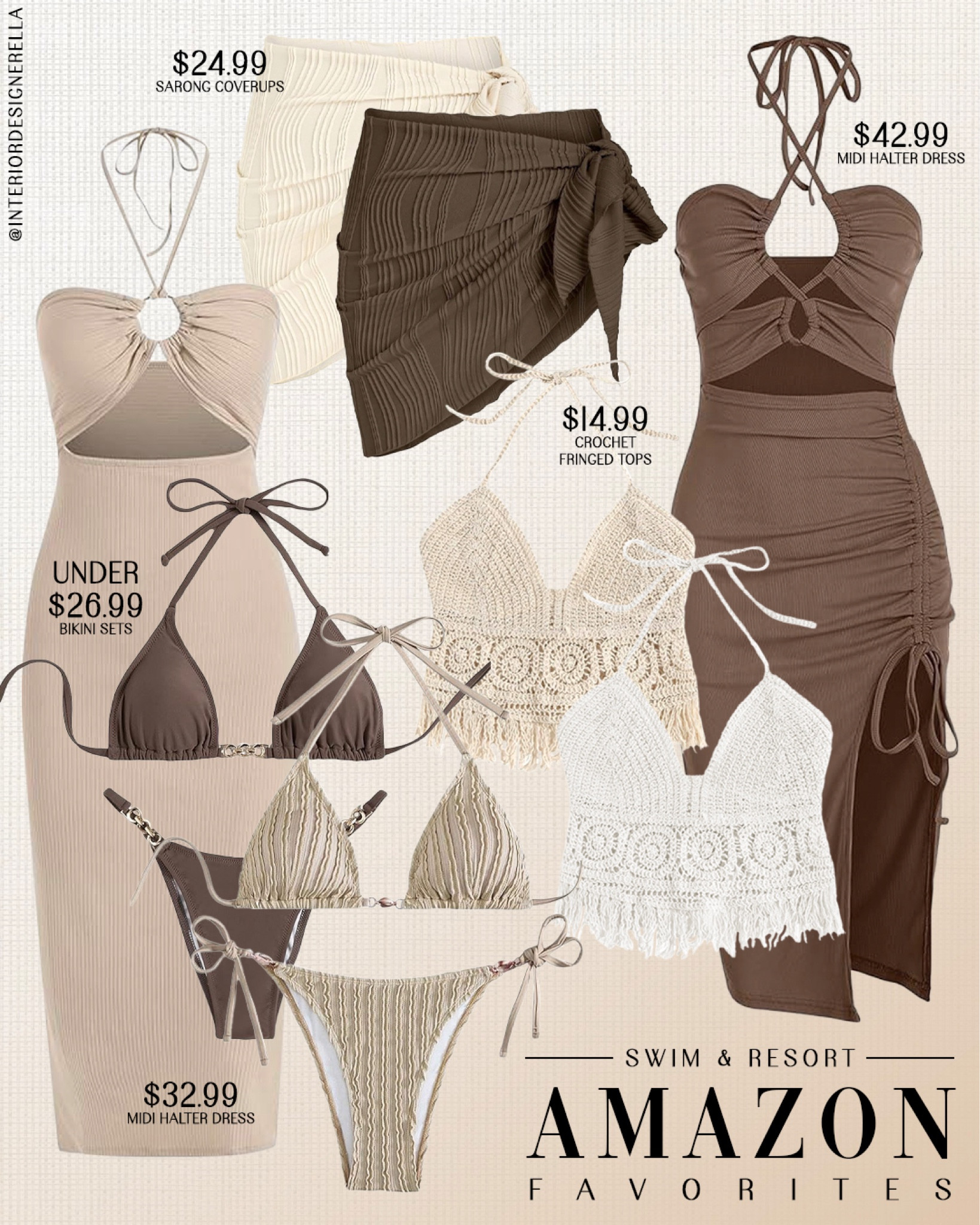 $14.99 crochet fringed tops + mini halter dresses!✨ Share this post with a friend!!🤗 Click on the “Shop OOTD Collages” collections on my LTK to shop this post and more!🤗 Have an amazing day!! Xo!!

#LTKfindsunder100 #LTKfindsunder50 #LTKswim