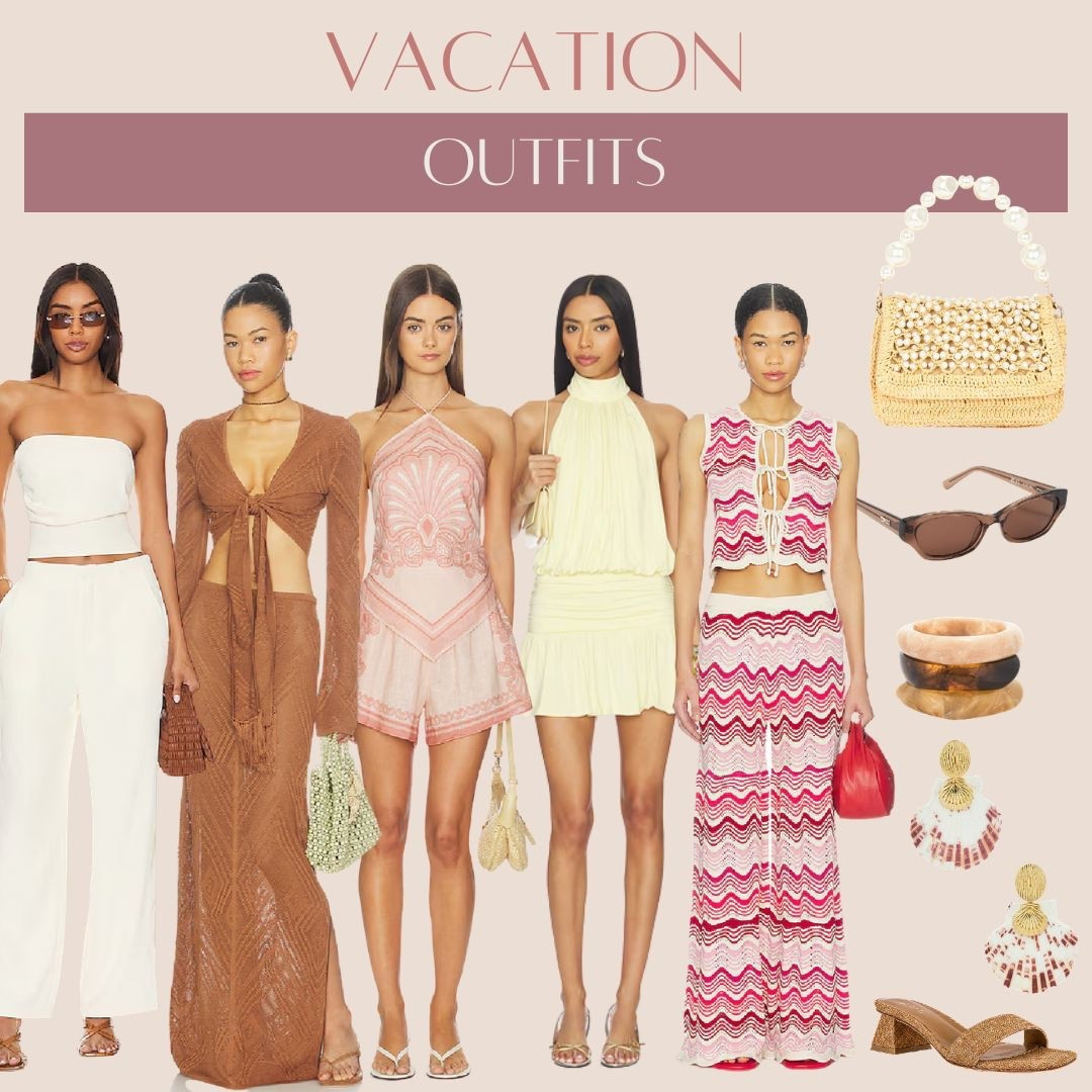 Vacation outfits I am loving! #vacation #beachoutfit #accessories #swim #springoutfit #vacationlooks 

#LTKSwim #LTKFestival #LTKTravel