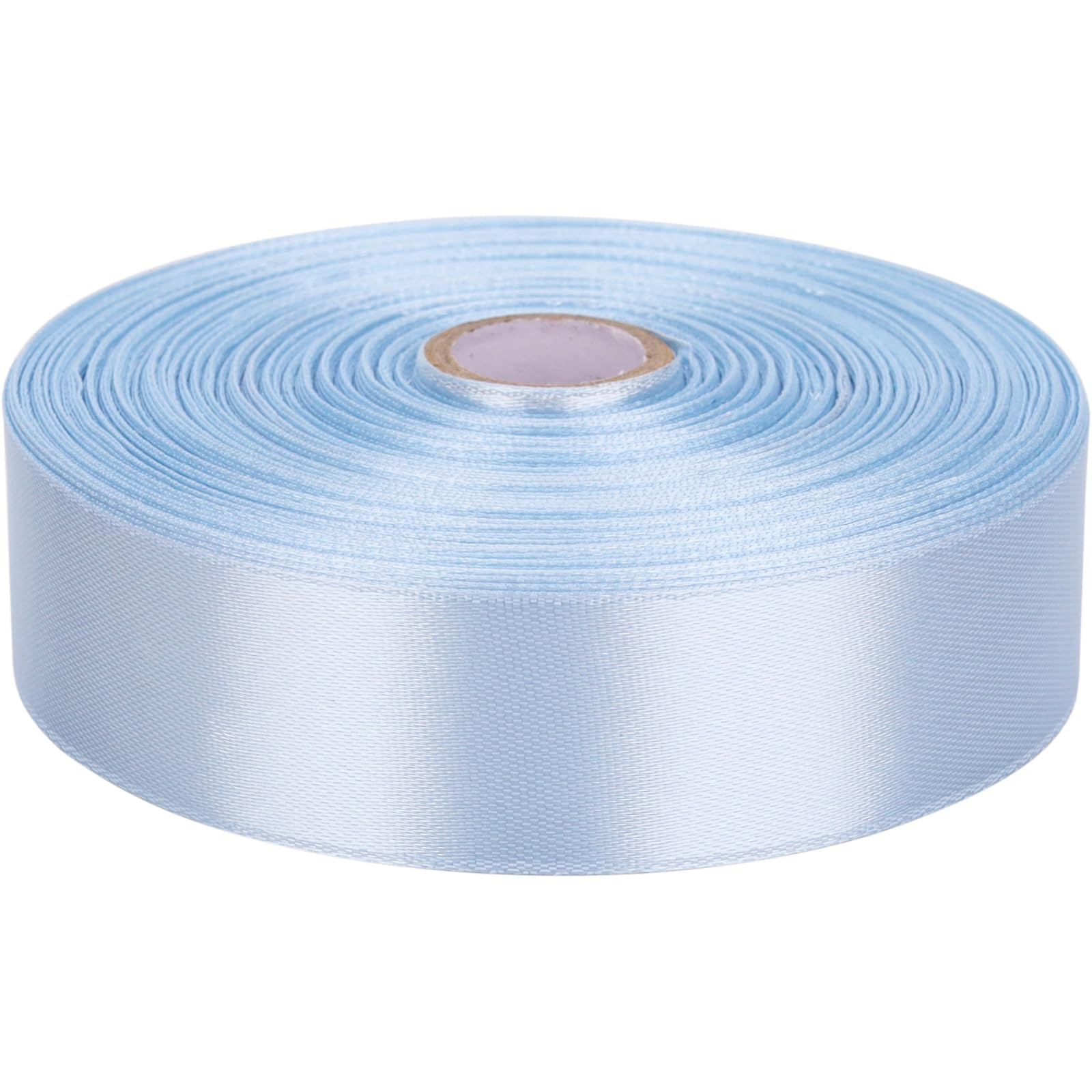 1 inch Sky Blue Satin Ribbon 50 Yards Solid Fabric Ribbons Roll for Wedding Invitations, Bridal B... | Amazon (US)