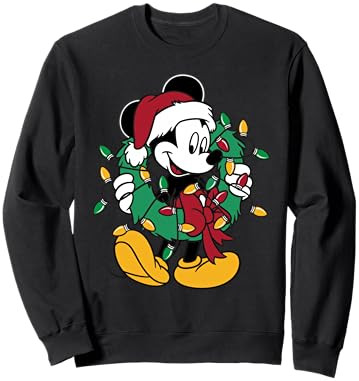 Disney - Mickey Mouse Christmas Lights Pullover Sweatshirt Sweatshirt | Amazon (US)