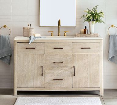 Aptos 52" Single Wide Sink Vanity | Pottery Barn (US)