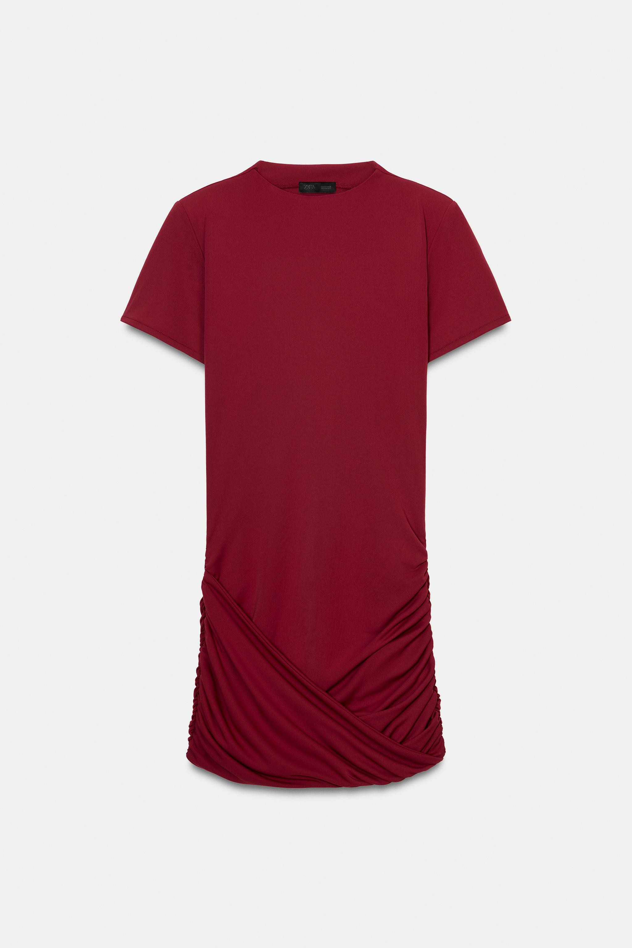 DRAPED DRESS WITH SHOULDER PADS | Zara UK