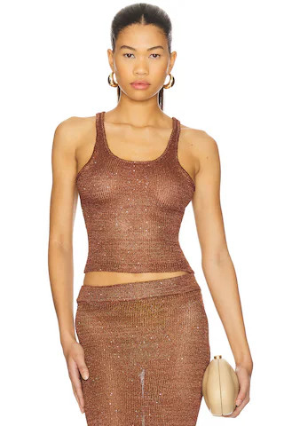 superdown Miranda Knit Top in Chocolate from Revolve.com | Revolve Clothing (Global)
