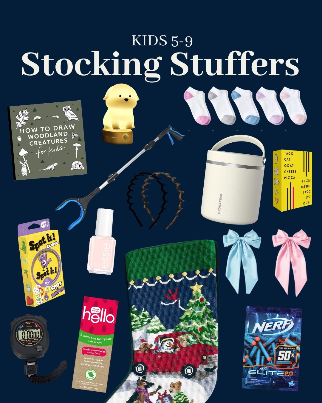 Realistic, stocking stuffer ideas for kids ages 5 to 9
Practical stocking stuffers for boys and girls ages 5 to 9 

#LTKKids #LTKGiftGuide #LTKHoliday