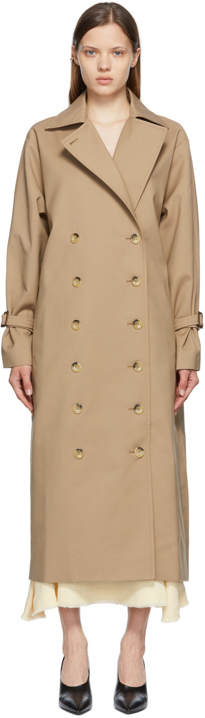 Beige Signature Trench Coat | SSENSE