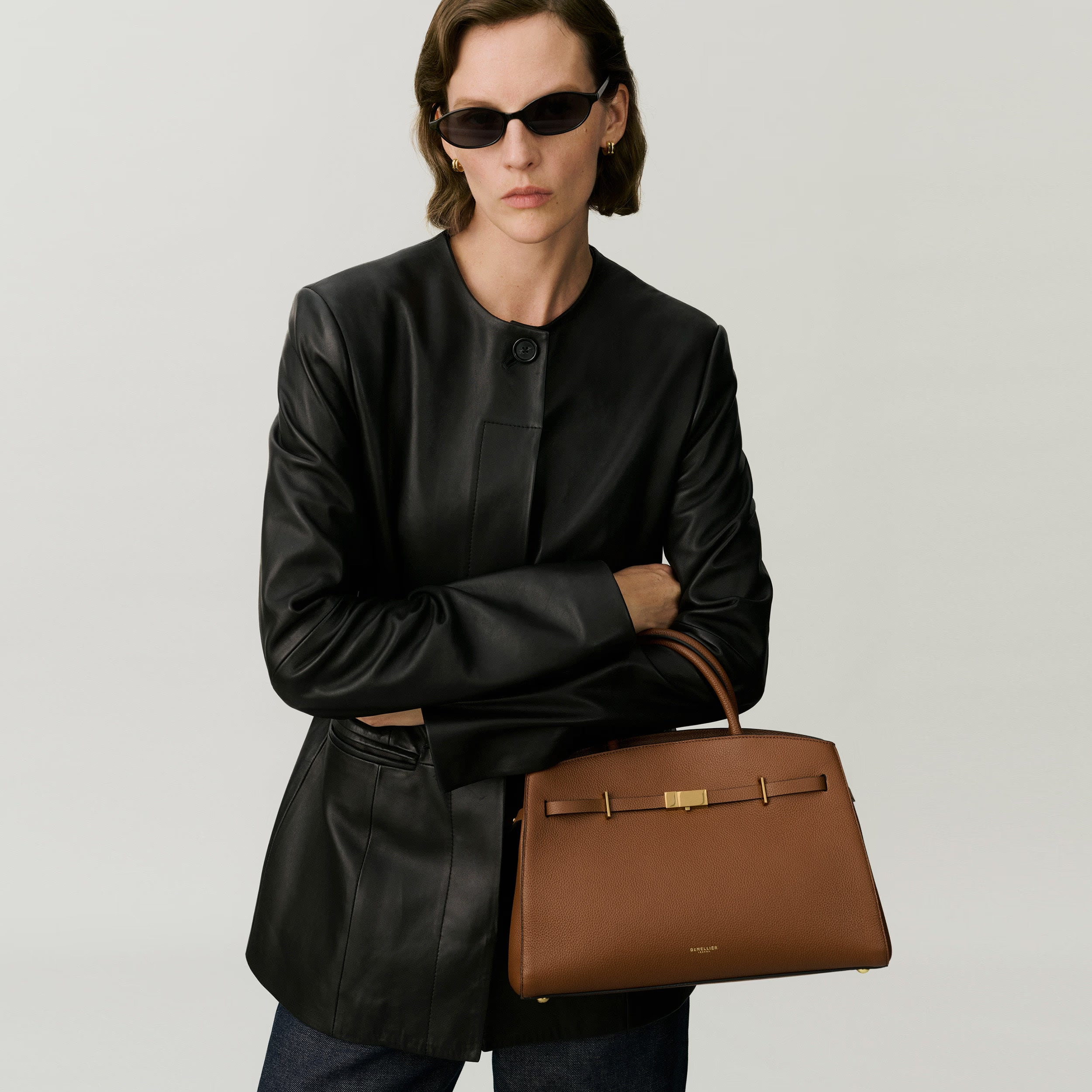 The Midi Hudson | Tan Small Grain | DeMellier | DeMellier