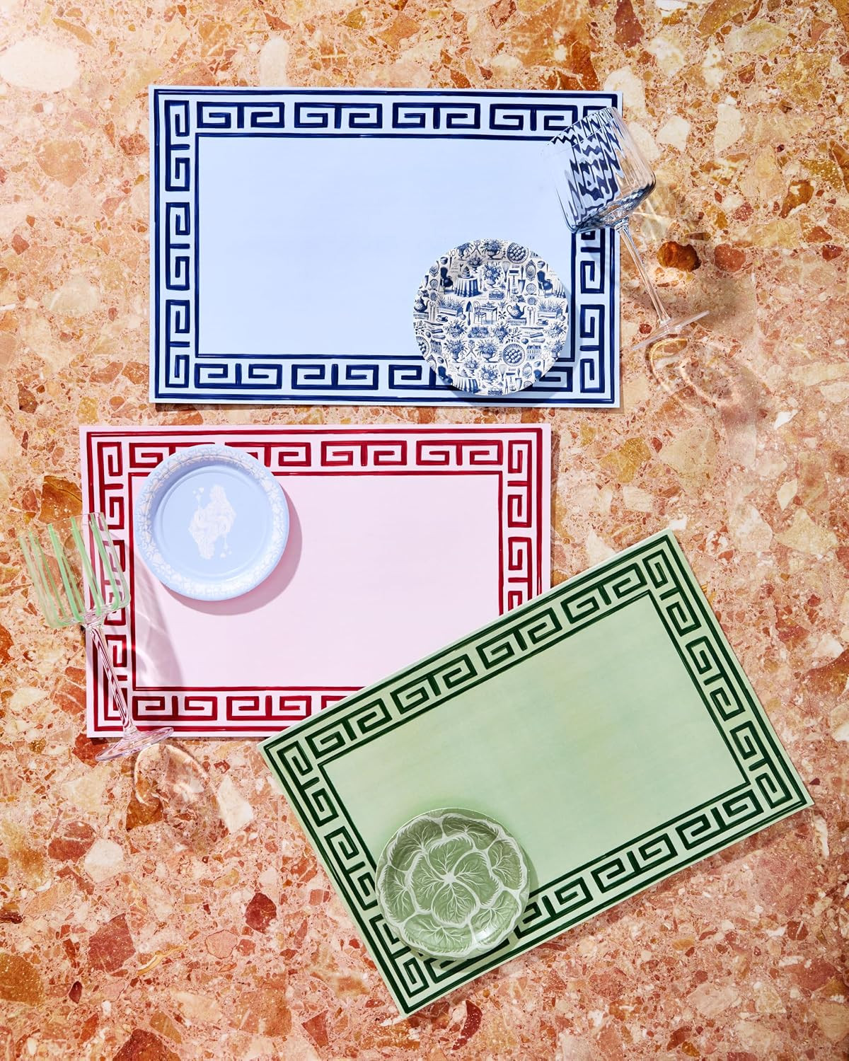 Pavilion Paper Pink and Red Josephine Daisy Disposable Paper Placemat Pad Pack of 25 | Amazon (US)