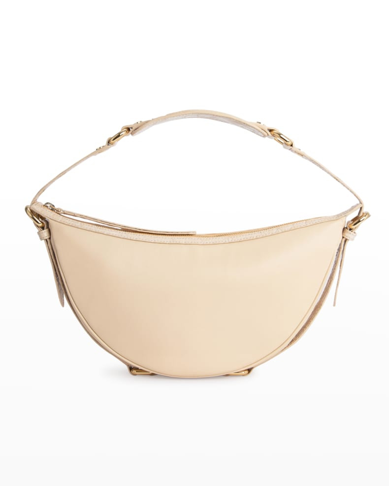 BY FAR Gib Croc-Embossed Leather Shoulder Bag | Neiman Marcus