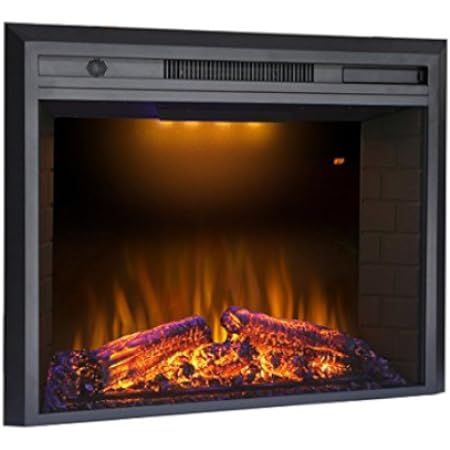 PuraFlame Western Electric Fireplace Insert with Fire Crackling Sound, Remote Control, 750/1500W, Bl | Amazon (US)